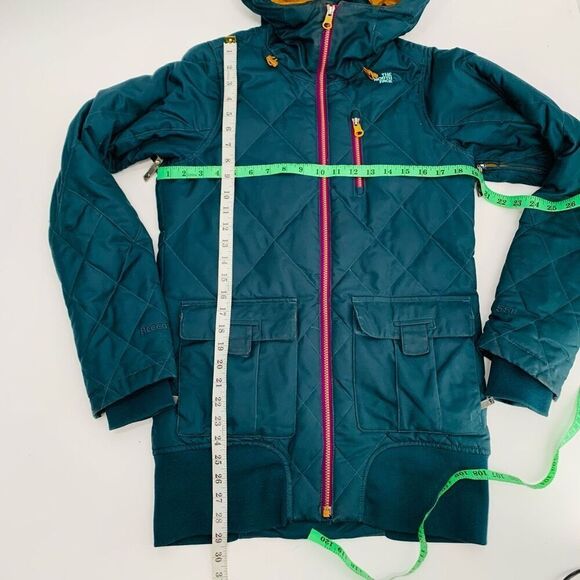 THE NORTH FACE cryptic jacket quilted long hooded recco 550 sz xs womens - Picture 6 of 6